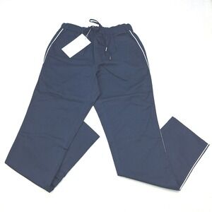 Wildfang The Essential Piped Drawstring Pant Womens Small Navy Blue WP6310 New